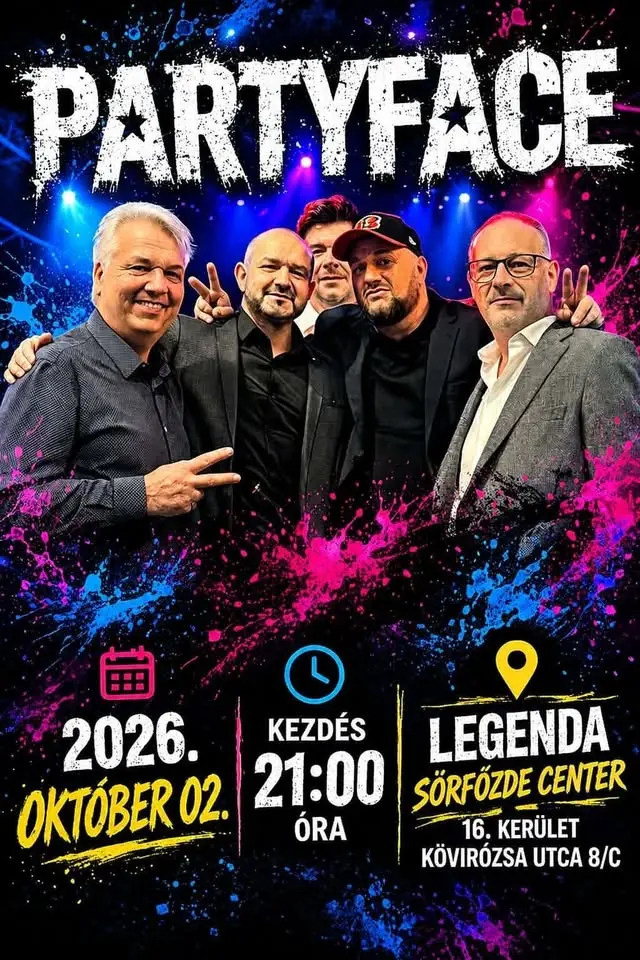 Partyface koncert Budapesten (Legenda Sörfőzde Center)